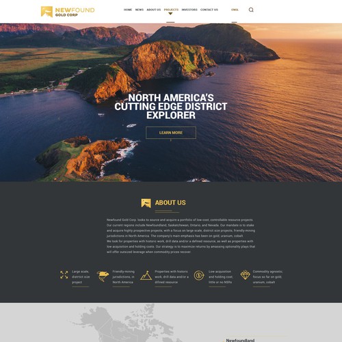 Gold Mining Company Website