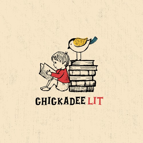 A whimsical logo for a children books' review blog.