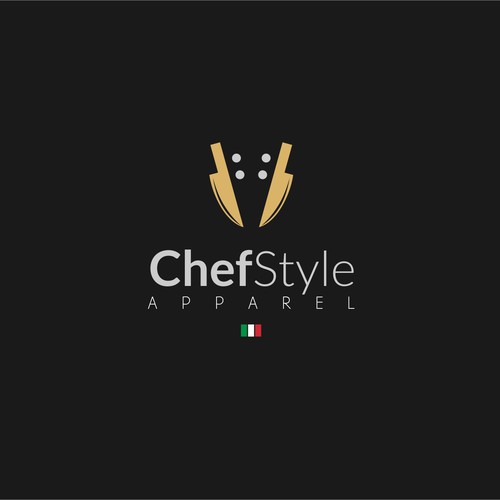 Create a minimal logo design for the company name "ChefStyle"
