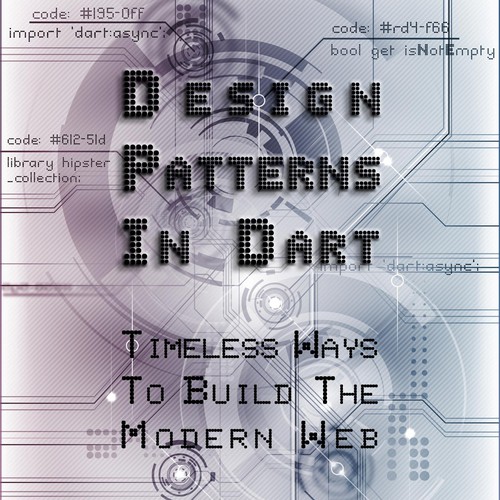 ebook cover for “Design Patterns in Dart”