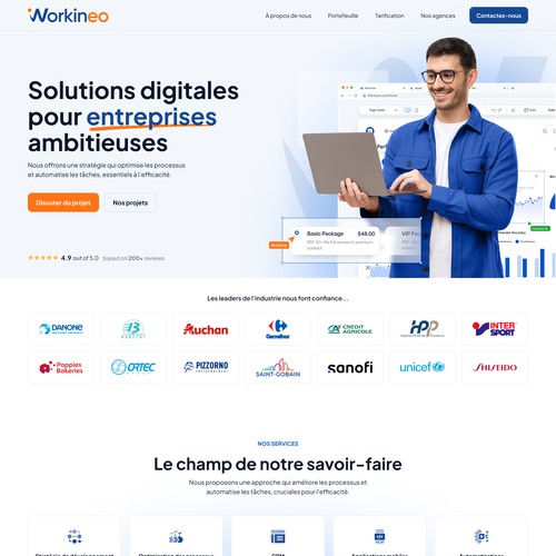 Créez le design du site Workineo !