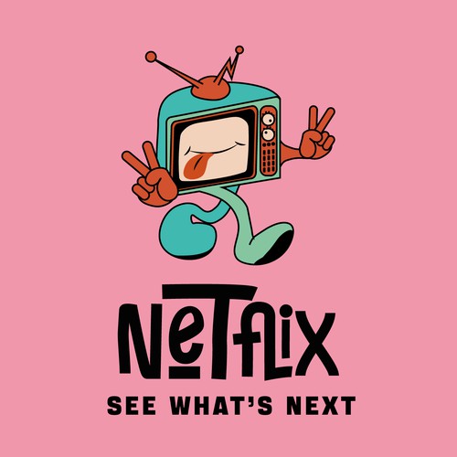 Netflix Rebrand Retro Logo Concept