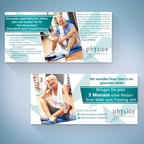 Flyer und Anzeige - Werbelinie 2015 - Fitness- und Gesundheitszentrum