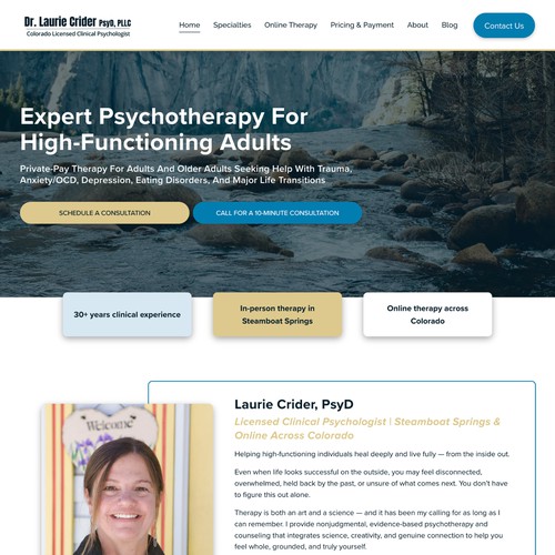 Dr. Laurie Crider PsyD, Design