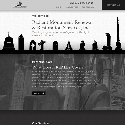Radiant Monument Web Design