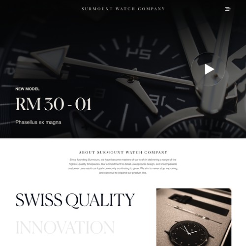 Redesign Luxury Watch Website