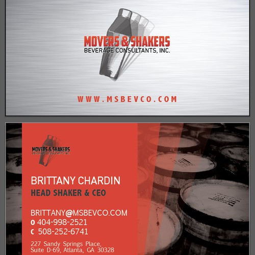 Business Card design for Beverage Consultant