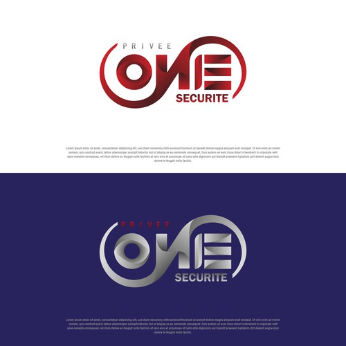 Premium Logo design with "ONE SECURITE PRIVEE".