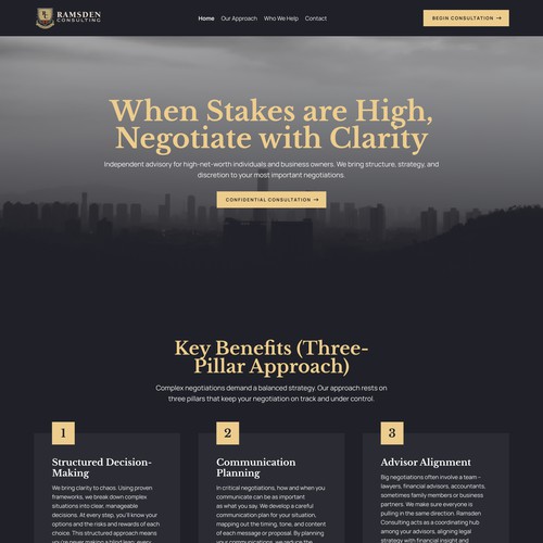Luxury website for Ramsden Consulting