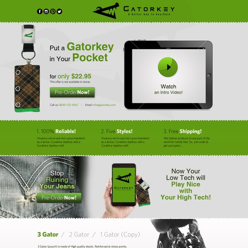 Website design for www.gatorkey.com