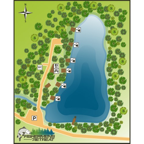 Fishing Lake Map