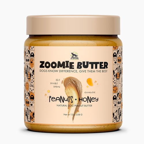 Zoomie Butter label design concept