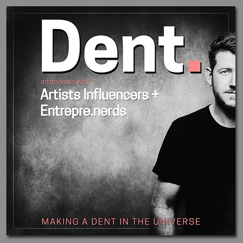Strong & bold podcast cover concept for Dent.