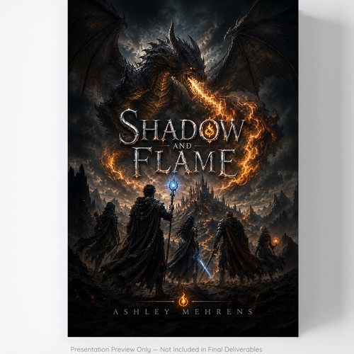 Shadow and Flame – Epic Fantasy Book Cover