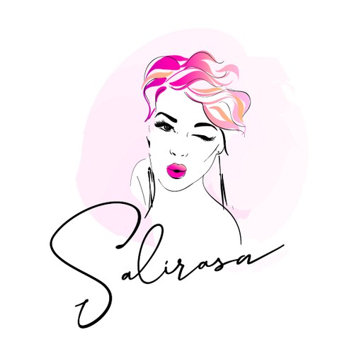 Fun logo for short hairstyles tutorials on Youtube and Instagram
