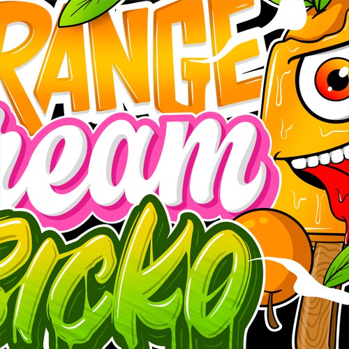 Orange Cream Sicko Lettering