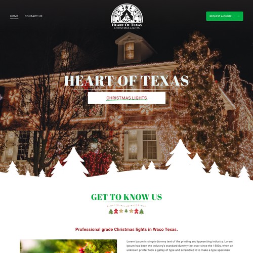 Heart of Texas Christmas Lights Design