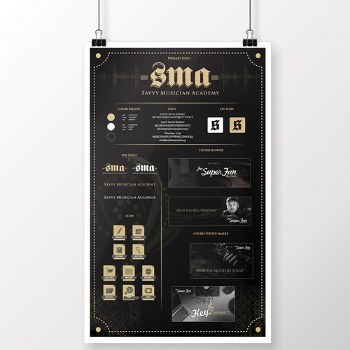 Savvy Musician Academy Branding Board