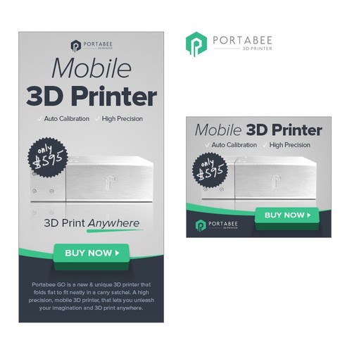 Banner Ads For New Mobile 3D Printer