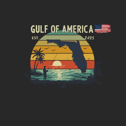 gulf of america tshirt design