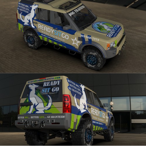 car wrap - ready sit go - dog trainer