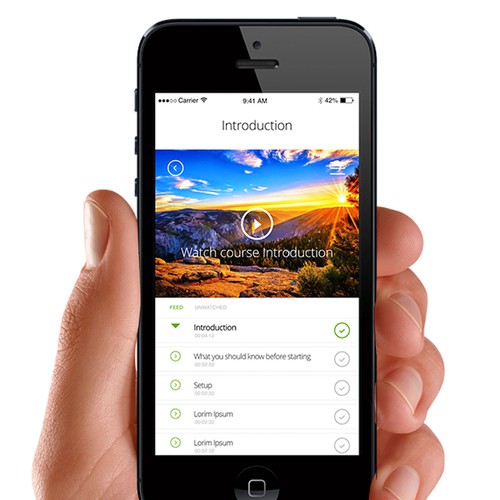 App design for video course
