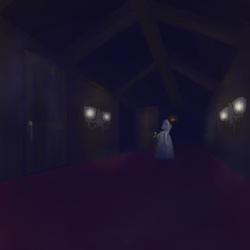 Ghost scene for book illustration