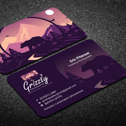 Photographer business card design 