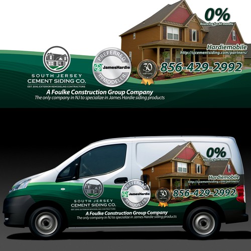 Vehicle wrap for nv200 (James Hardie siding company)