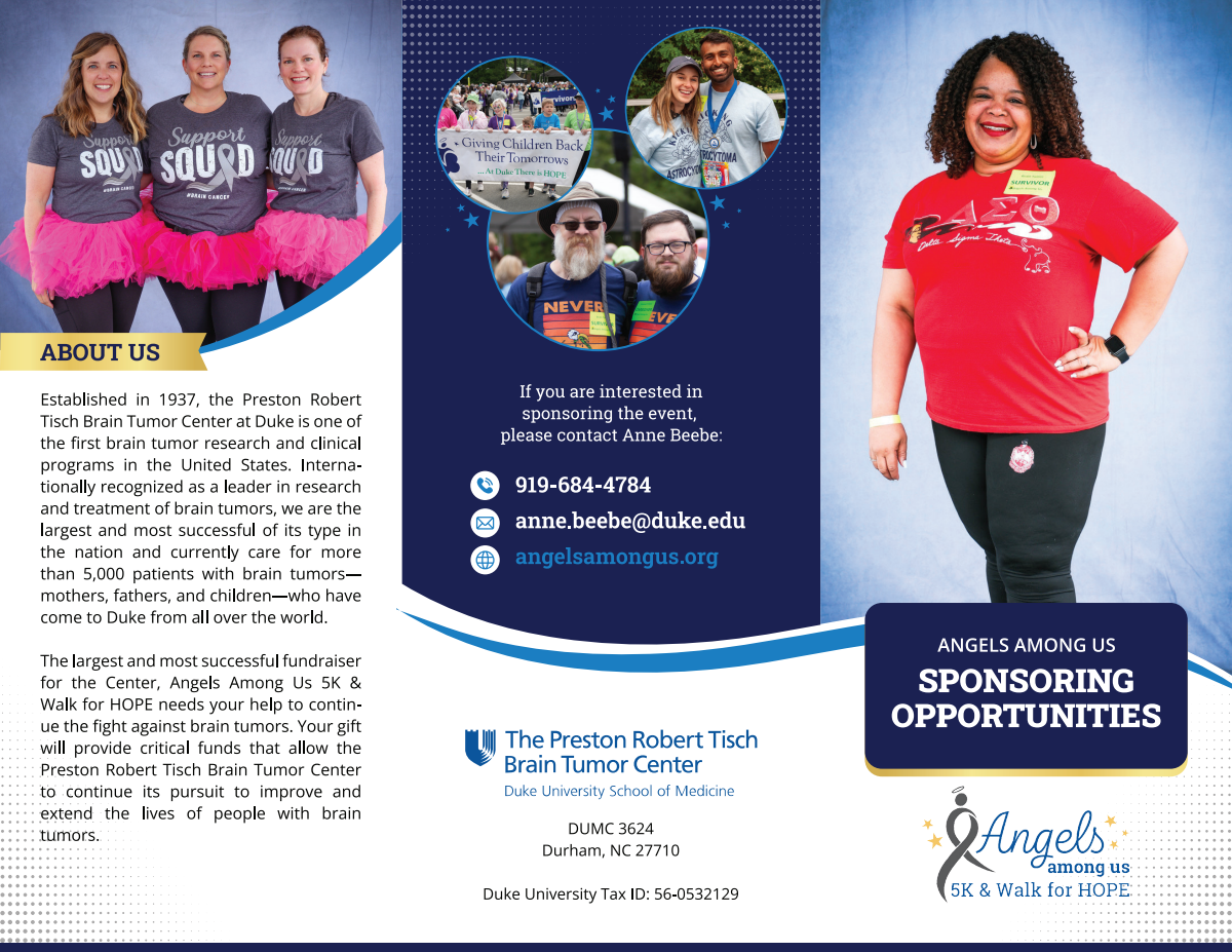 Sponsor brochure for Angels Among Us