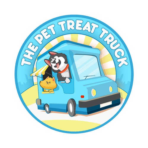 The pet treat truck logo