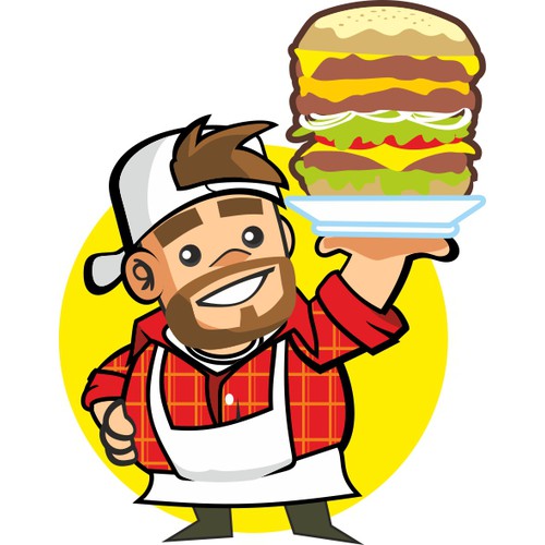 Create a cartoon figurehead for Big Bobs Big Burgers