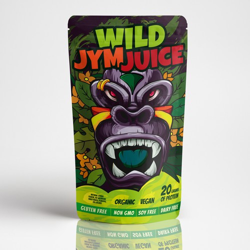 Concept doy-pack for supplement Wild Gym Juice