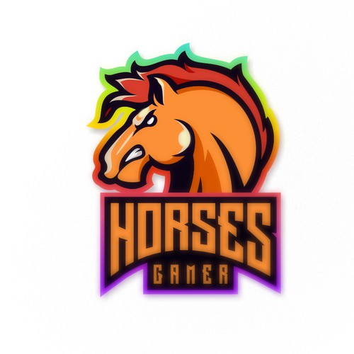 Horse mascot logo