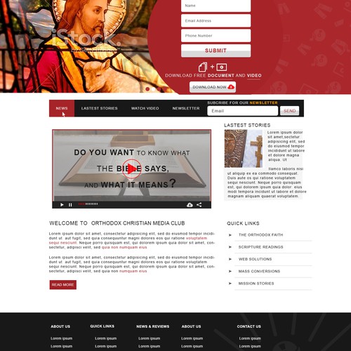 Orthodox Christian Media Club landing page.