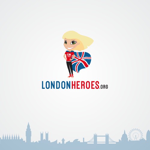 Character of a London hero as a logo for londonheroes.org 