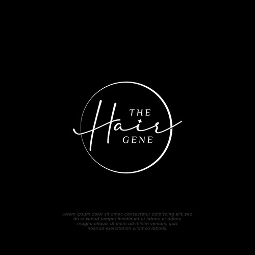 The hair gene - luxury signature logo design