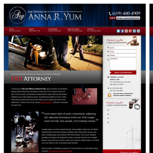 Website Banner Re-design for Law Offices of Anna R. Yum website