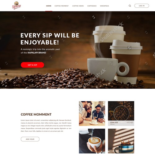 Coffee Shop Website Concept