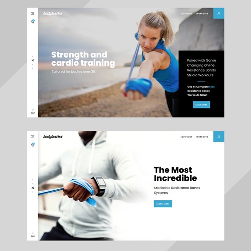 E-commerce webdesign for fitness products