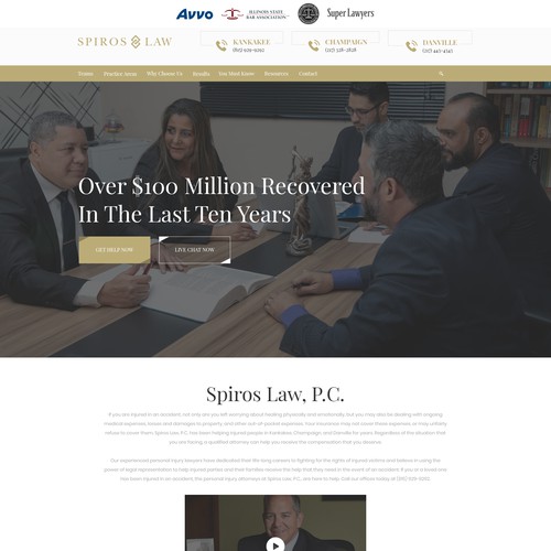 Sleek and Modern New Web Design for Personal Injury Law Firm