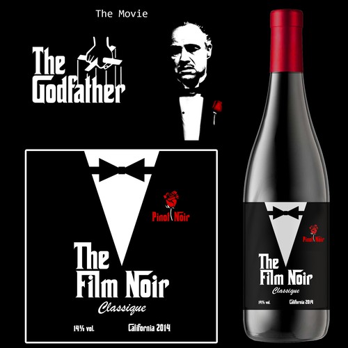 Wine label - movie theme