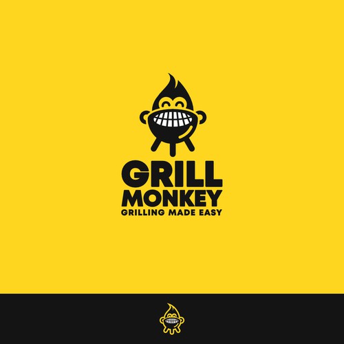 Grill Monkey logo design
