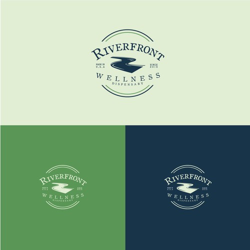 Vintage style logo for organic pharmacy