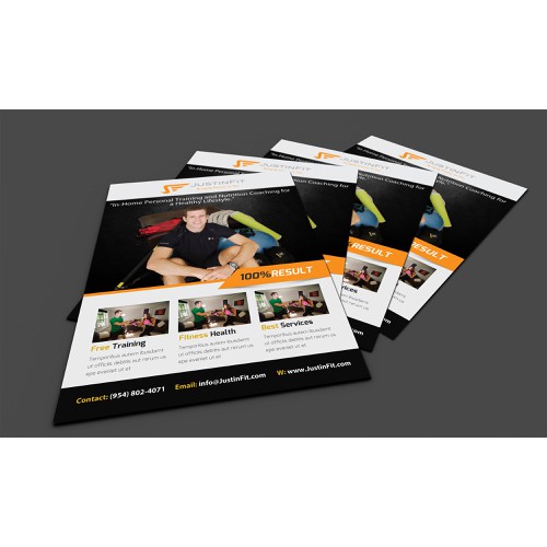 Create a high-end brochure for fitness company