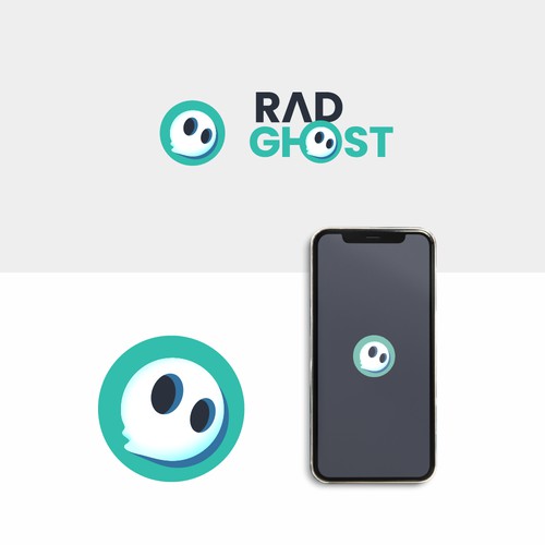 Rad Ghost logo design