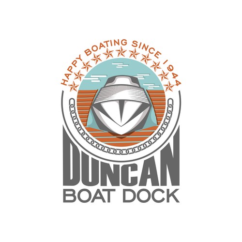 Bold Logo consept for Dunkan Boat Dock Vintage