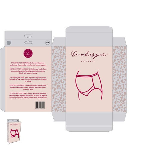 Packaging for maternity underwear