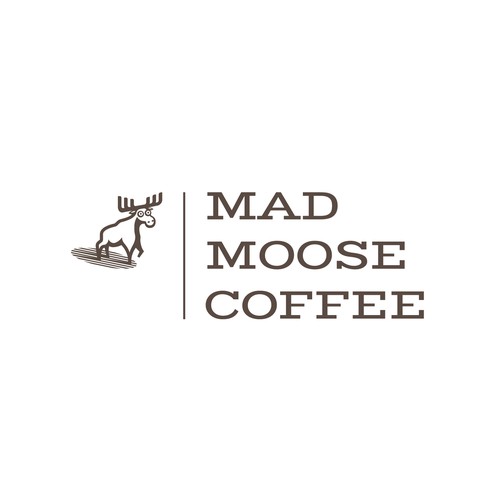 Vintage looking logo for Mad Moose Coffee