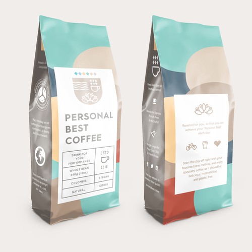 Personal Best Coffee - Bag Design